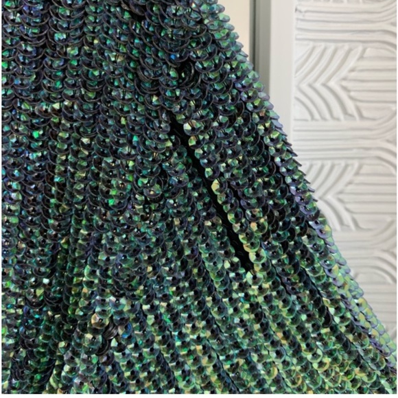 Retrofete Grace Dress – Metallic Turquoise Size S - Picture 7 of 14